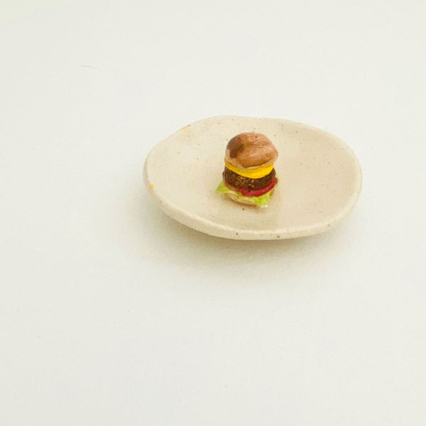 Small Ceramic Burger Dish