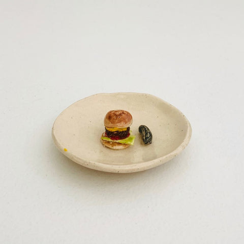 Small Ceramic Burger Dish