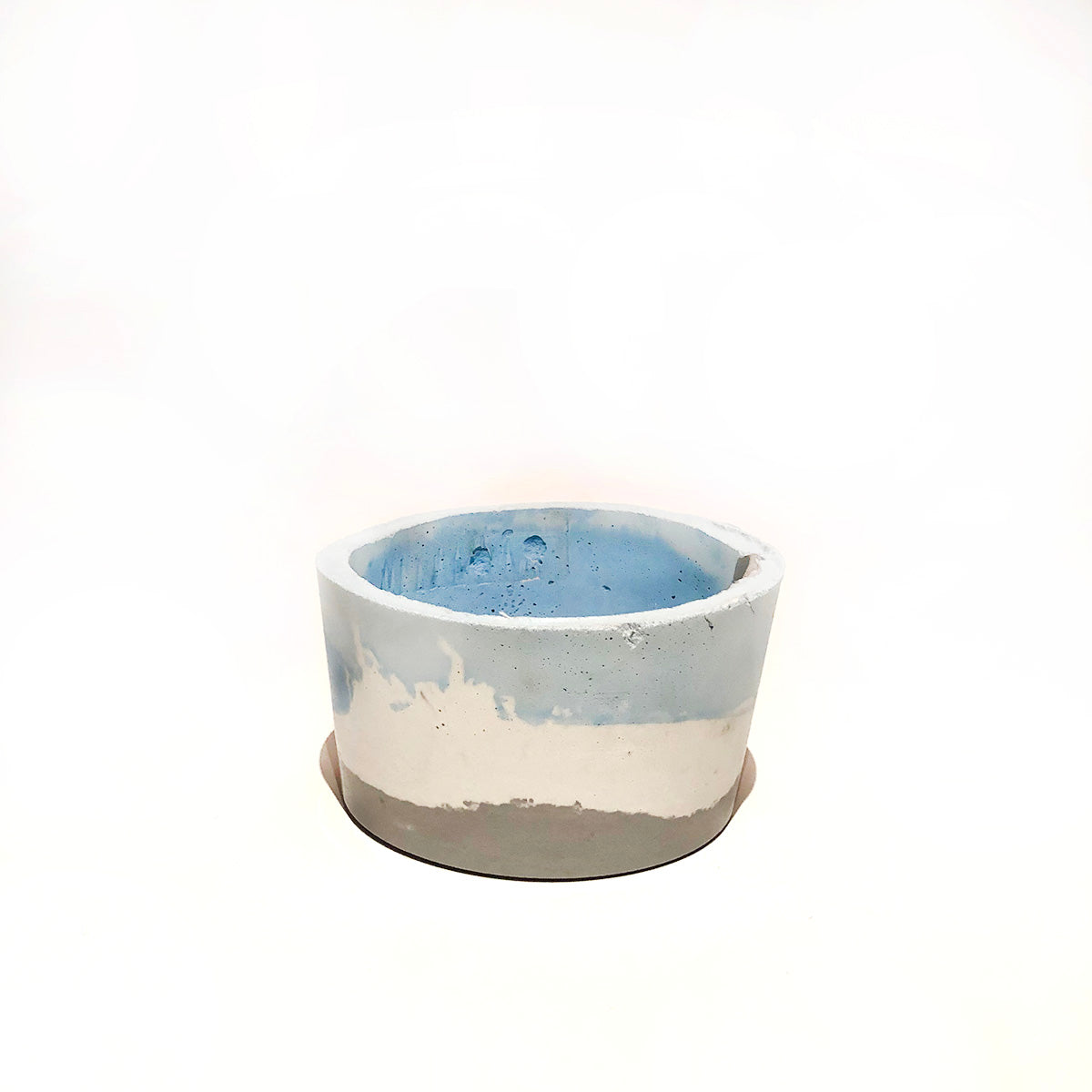 Blue and White Concrete Bowl
