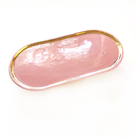 Rose and Gold Serving Plate